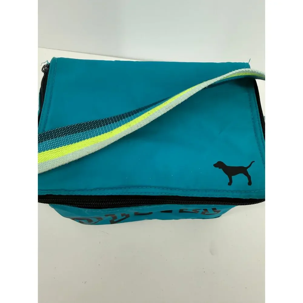 PINK Insulated Collapsible Cooler Lunch Bag Turquoise Beach Picnic Travel 9x7x6
